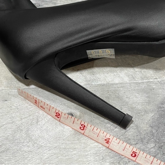 JEFFREY CAMPBELL 2-In-1 faux fur Pantaboots ,Black Stretch - Sz-7.5 - M - Jeans - Picture 14 of 16